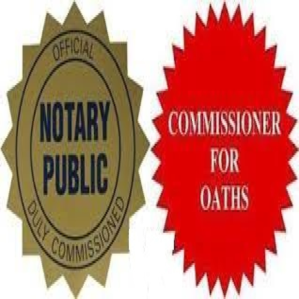 Oaths Commissioner Notary Public 0